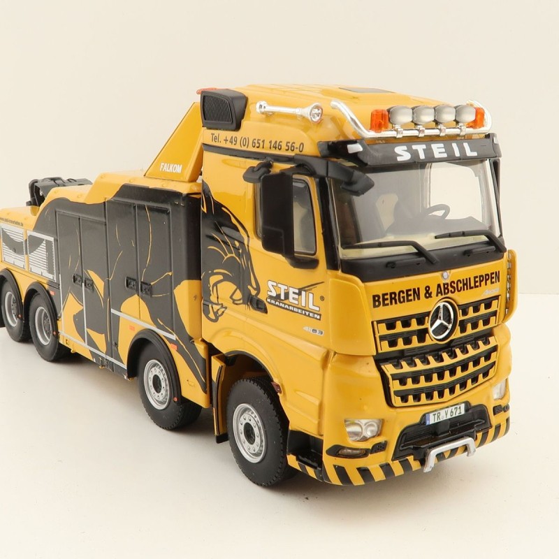 WSI 01-3977 Mercedes-Benz Arocs MP4 Stream Space 8x4 Falkom Wrecker Truck - Steil - Scale 1:50