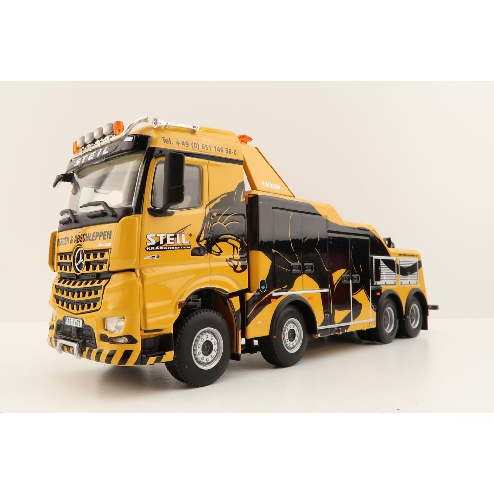 WSI 01-3977 Mercedes-Benz Arocs MP4 Stream Space 8x4 Falkom Wrecker Truck - Steil - Scale 1:50