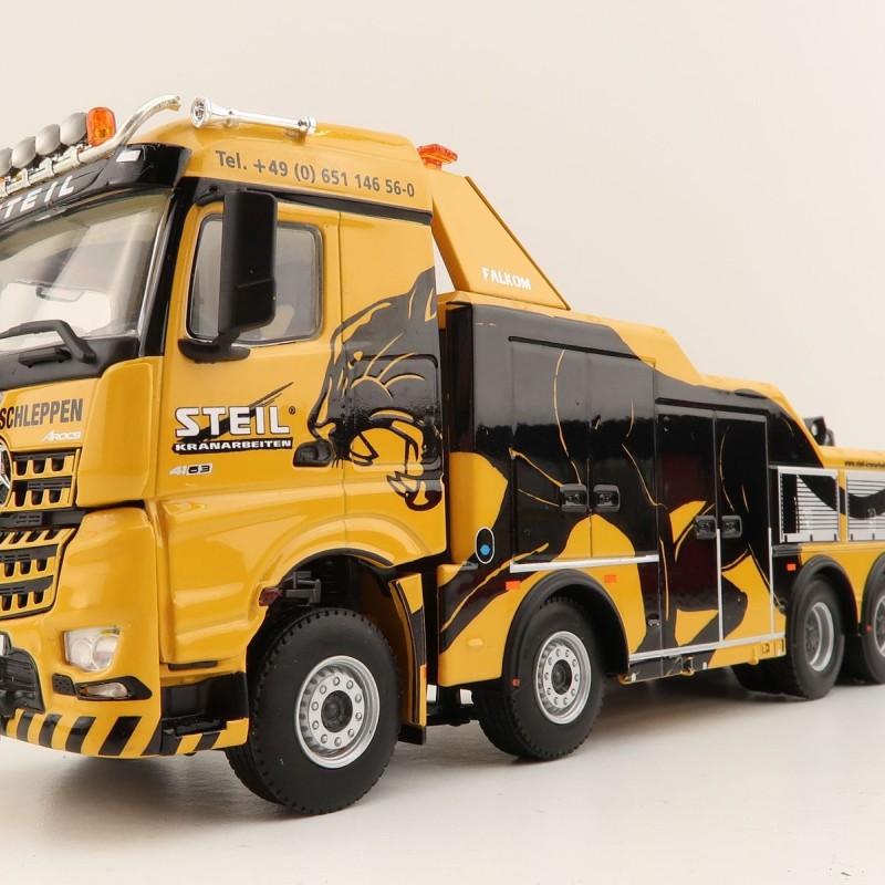 WSI 01-3977 Mercedes-Benz Arocs MP4 Stream Space 8x4 Falkom Wrecker Truck - Steil - Scale 1:50