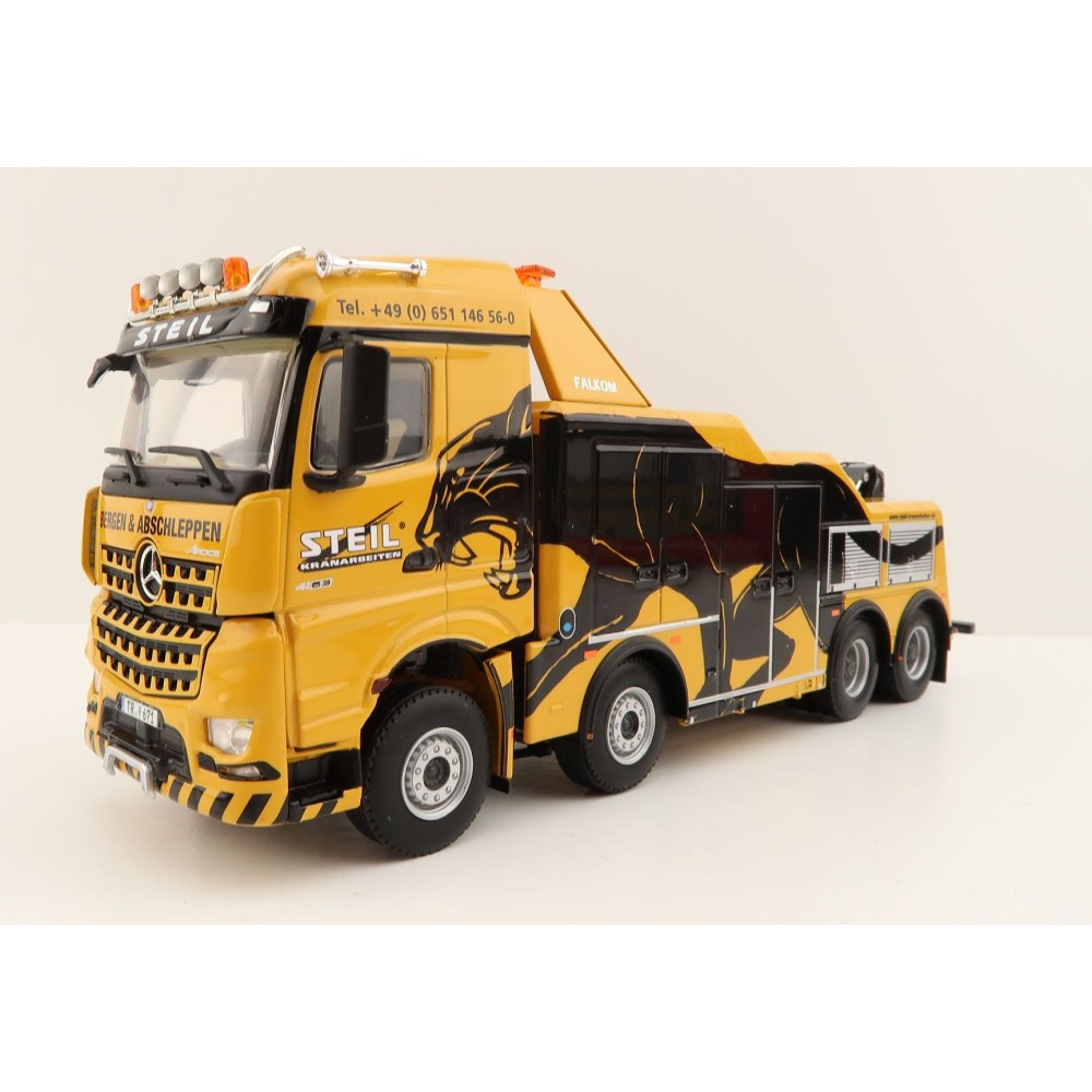 WSI 01-3977 Mercedes-Benz Arocs MP4 Stream Space 8x4 Falkom Wrecker Truck - Steil - Scale 1:50