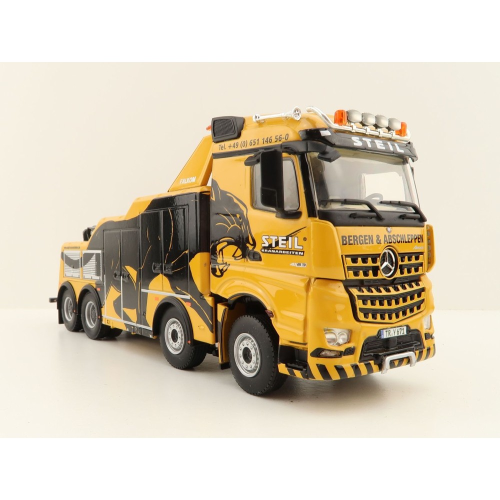 WSI 01-3977 Mercedes-Benz Arocs MP4 Stream Space 8x4 Falkom Wrecker Truck - Steil - Scale 1:50
