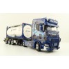 WSI 01-4000 Scania S Highline CS20H 4x2 Truck with 3-Axle Container Trailer & 20 ft Tank Container - Ingo Dinges - Scale 1:50