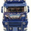 WSI 01-4000 Scania S Highline CS20H 4x2 Truck with 3-Axle Container Trailer & 20 ft Tank Container - Ingo Dinges - Scale 1:50