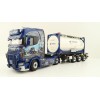 WSI 01-4000 Scania S Highline CS20H 4x2 Truck with 3-Axle Container Trailer & 20 ft Tank Container - Ingo Dinges - Scale 1:50