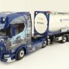 WSI 01-4000 Scania S Highline CS20H 4x2 Truck with 3-Axle Container Trailer & 20 ft Tank Container - Ingo Dinges - Scale 1:50
