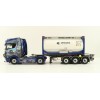 WSI 01-4000 Scania S Highline CS20H 4x2 Truck with 3-Axle Container Trailer & 20 ft Tank Container - Ingo Dinges - Scale 1:50