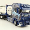 WSI 01-4000 Scania S Highline CS20H 4x2 Truck with 3-Axle Container Trailer & 20 ft Tank Container - Ingo Dinges - Scale 1:50