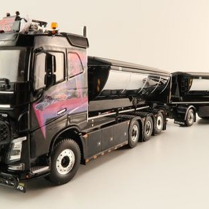 WSI 01-4091 Volvo FH4 8x4 Truck HookLift & trailer & Asphalt Container - General Lee Dukes of Hazzard - Haugen - Scale 1:50