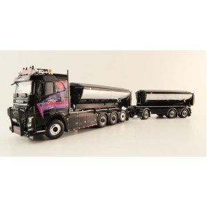 WSI 01-4091 Volvo FH4 8x4 Truck HookLift & trailer & Asphalt Container - General Lee Dukes of Hazzard - Haugen - Scale 1:50