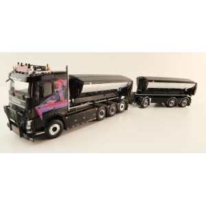 WSI 01-4091 Volvo FH4 8x4 Truck HookLift & trailer & Asphalt Container - General Lee Dukes of Hazzard - Haugen - Scale 1:50
