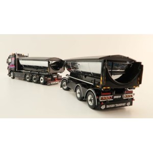 WSI 01-4091 Volvo FH4 8x4 Truck HookLift & trailer & Asphalt Container - General Lee Dukes of Hazzard - Haugen - Scale 1:50
