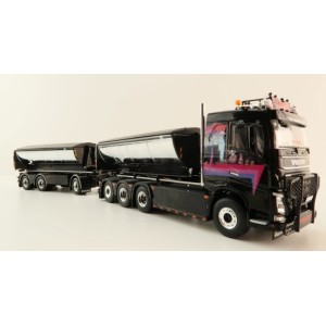 WSI 01-4091 Volvo FH4 8x4 Truck HookLift & trailer & Asphalt Container - General Lee Dukes of Hazzard - Haugen - Scale 1:50