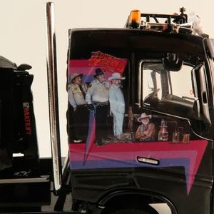 WSI 01-4091 Volvo FH4 8x4 Truck HookLift & trailer & Asphalt Container - General Lee Dukes of Hazzard - Haugen - Scale 1:50