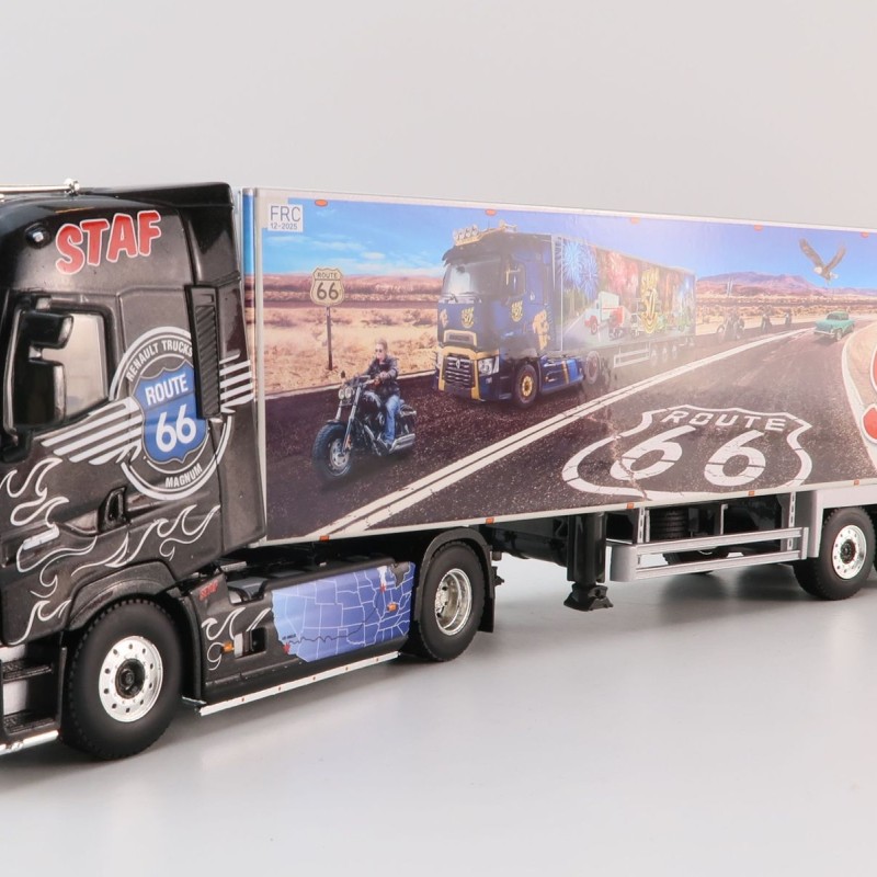 WSI 01-4119 Renault T High 4x2 Truck Reefer Trailer 3 Axle - Staf - Scale 1:50