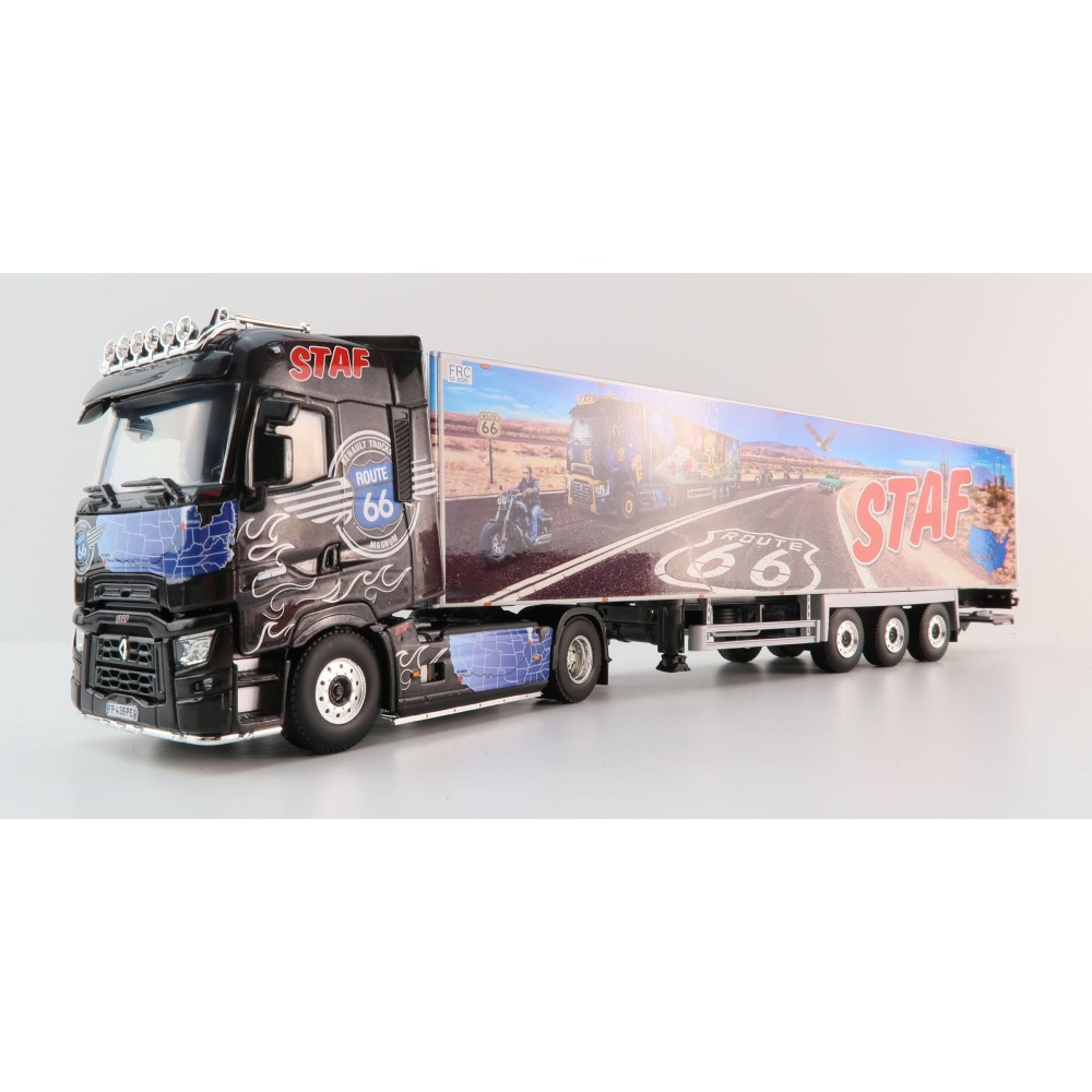 WSI 01-4119 Renault T High 4x2 Truck Reefer Trailer 3 Axle - Staf - Scale 1:50