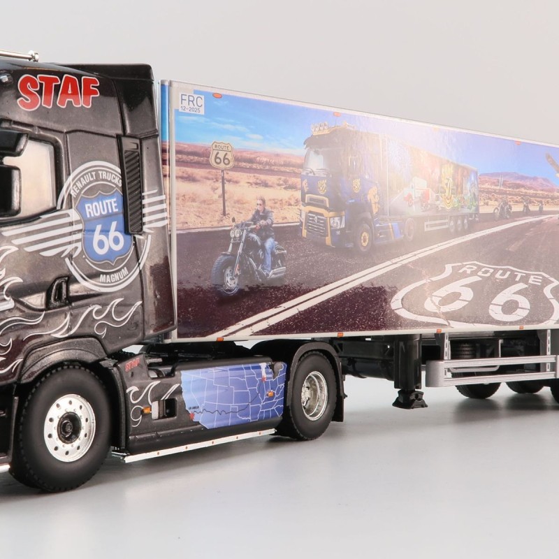 WSI 01-4119 Renault T High 4x2 Truck Reefer Trailer 3 Axle - Staf - Scale 1:50