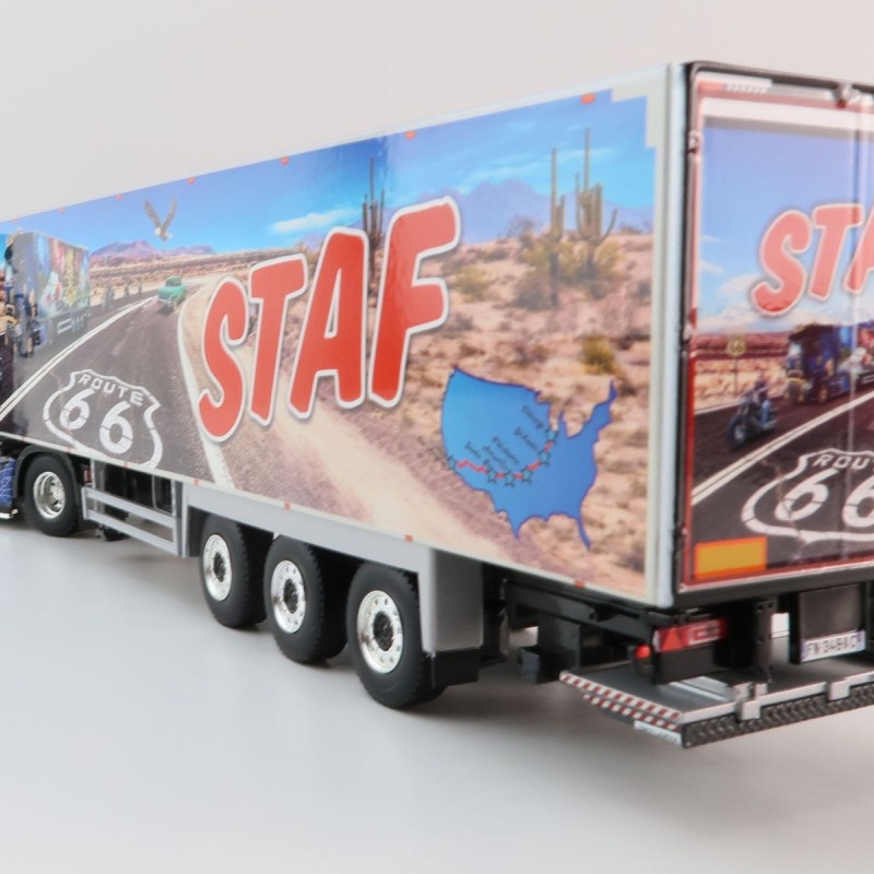 WSI 01-4119 Renault T High 4x2 Truck Reefer Trailer 3 Axle - Staf - Scale 1:50