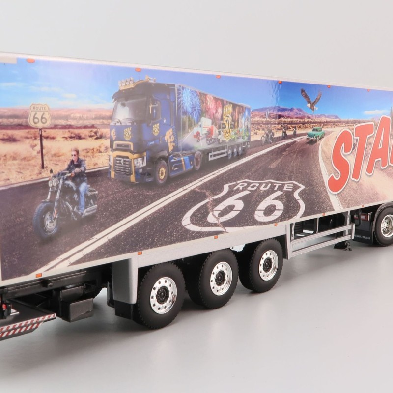 WSI 01-4119 Renault T High 4x2 Truck Reefer Trailer 3 Axle - Staf - Scale 1:50