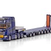WSI 01-4145 Scania S Highline 8X4 CS20H with Nooteboom 2 Axle Dolly 7 Axle Transports Sylvian Leger - Scale 1:50