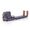 WSI 01-4145 Scania S Highline 8X4 CS20H with Nooteboom 2 Axle Dolly 7 Axle Transports Sylvian Leger - Scale 1:50