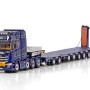WSI 01-4145 Scania S Highline 8X4 CS20H with Nooteboom 2 Axle Dolly 7 Axle Transports Sylvian Leger - Scale 1:50