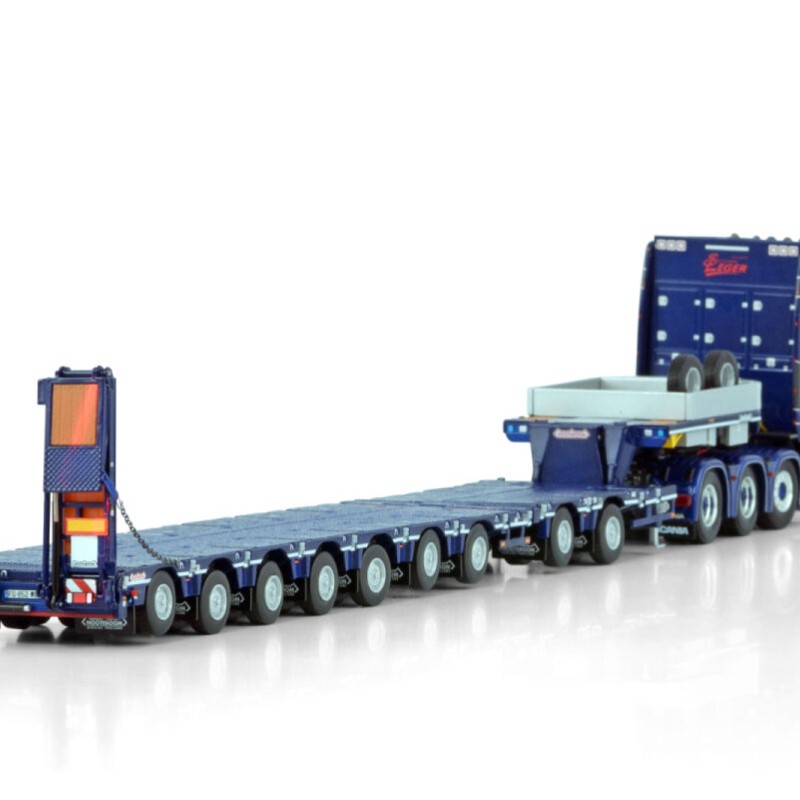 WSI 01-4145 Scania S Highline 8X4 CS20H with Nooteboom 2 Axle Dolly 7 Axle Transports Sylvian Leger - Scale 1:50