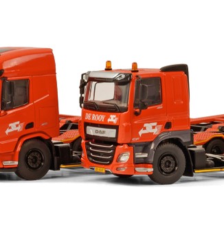 WSI 01-4195-99 Complete Set of 5 Rigid Trucks and Transporter Trailers - De Rooy - Scale 1:50