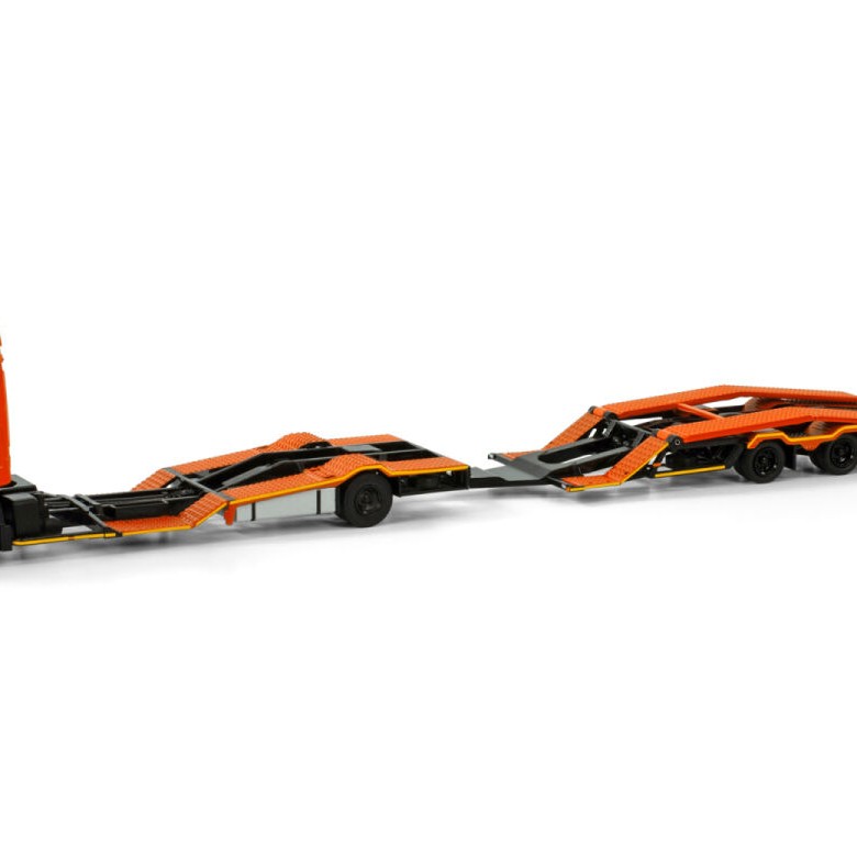 WSI 01-4196 DAF XD SH with Top Lights 4x2 Rigid Truck Transporter Truck & Trailer - De Rooy - Scale 1:50