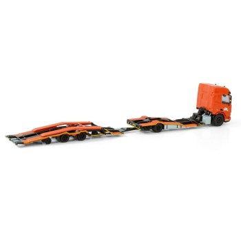 WSI 01-4196 DAF XD SH with Top Lights 4x2 Rigid Truck Transporter Truck & Trailer - De Rooy - Scale 1:50