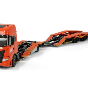 WSI 01-4198 Iveco S-Way High Rigid Truck and Transporter Trailer - De Rooy - Scale 1:50