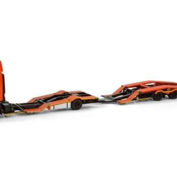 WSI 01-4198 Iveco S-Way High Rigid Truck and Transporter Trailer - De Rooy - Scale 1:50