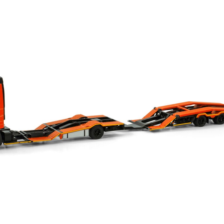 WSI 01-4199 Volvo FH5 Globetrotter Rigid Truck and Transporter Trailer - De Rooy - Scale 1:50