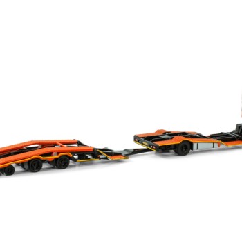 WSI 01-4199 Volvo FH5 Globetrotter Rigid Truck and Transporter Trailer - De Rooy - Scale 1:50