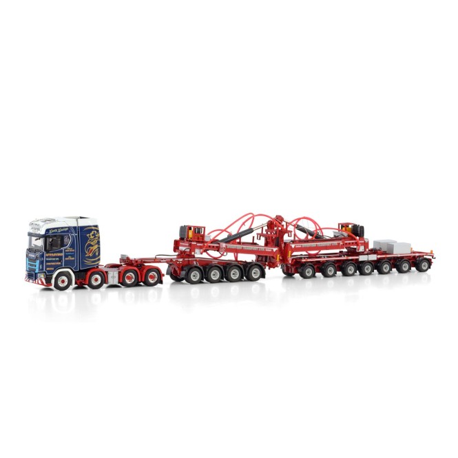 WSI 01-4214 Scania S Highline CS20H 8x4 Windmill Trailer with 4 Axle Dolly - 7 Axle - McFadyens - Scale 1:50