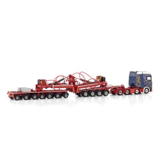 WSI 01-4214 Scania S Highline CS20H 8x4 Windmill Trailer with 4 Axle Dolly - 7 Axle - McFadyens - Scale 1:50