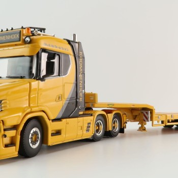 WSI 01-4224 Vlastuin Torpedo 6x2 Prime Mover with Semi Broshuis Extentable Steerable Low Loader Trailer - Krommenhoek  - Scale 1:50