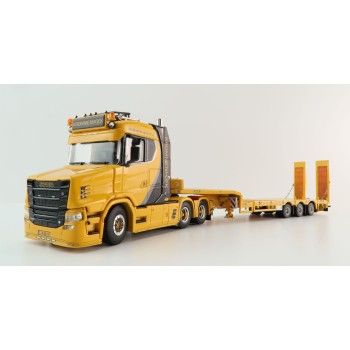 WSI 01-4224 Vlastuin Torpedo 6x2 Prime Mover with Semi Broshuis Extentable Steerable Low Loader Trailer - Krommenhoek  - Scale 1:50