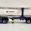 WSI 01-4424 - Ingo Dinges Volvo FH5 Globetrotter XL 4x2 Flex Container Trailer 3 Axle and 2 x 20 ft Tank Container - Scale 1:50