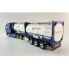 WSI 01-4424 - Ingo Dinges Volvo FH5 Globetrotter XL 4x2 Flex Container Trailer 3 Axle and 2 x 20 ft Tank Container - Scale 1:50