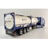 WSI 01-4424 - Ingo Dinges Volvo FH5 Globetrotter XL 4x2 Flex Container Trailer 3 Axle and 2 x 20 ft Tank Container - Scale 1:50
