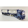 WSI 01-4424 - Ingo Dinges Volvo FH5 Globetrotter XL 4x2 Flex Container Trailer 3 Axle and 2 x 20 ft Tank Container - Scale 1:50