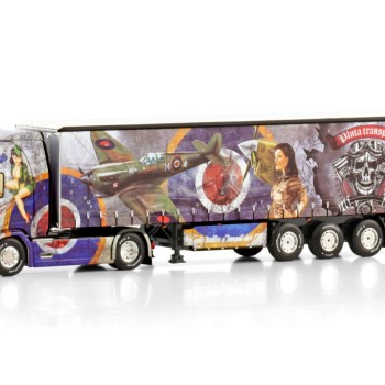 WSI 01-4427 - Scania R Highline CR20H 4x2 Truck with Curtainside Trailer - Pluta - Scale 1:50