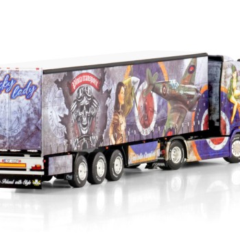 WSI 01-4427 - Scania R Highline CR20H 4x2 Truck with Curtainside Trailer - Pluta - Scale 1:50