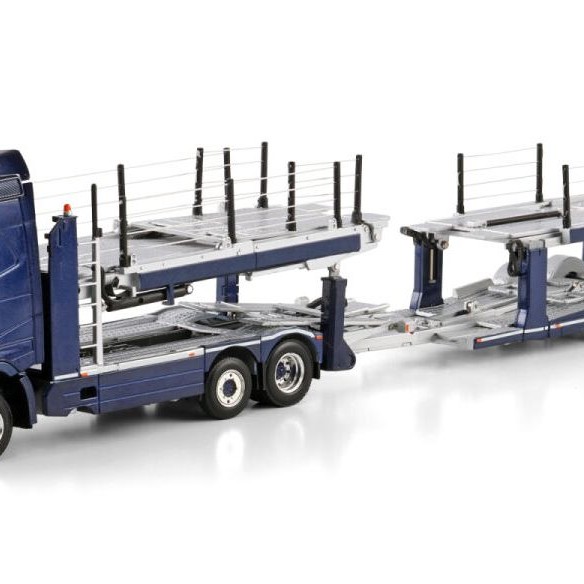 WSI 01-4527 Volvo FH5 Globetrotter 6x2  Car Transporter with Trailer - ATG Autotransporter - Scale 1:50