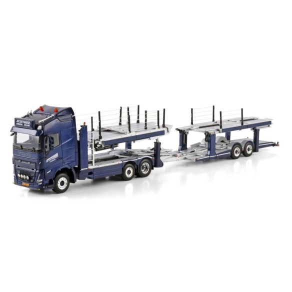 WSI 01-4527 Volvo FH5 Globetrotter 6x2  Car Transporter with Trailer - ATG Autotransporter - Scale 1:50