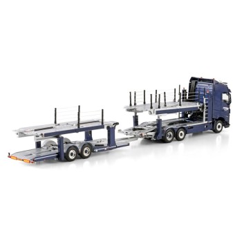 WSI 01-4527 Volvo FH5 Globetrotter 6x2  Car Transporter with Trailer - ATG Autotransporter - Scale 1:50