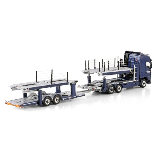 WSI 01-4527 Volvo FH5 Globetrotter 6x2  Car Transporter with Trailer - ATG Autotransporter - Scale 1:50