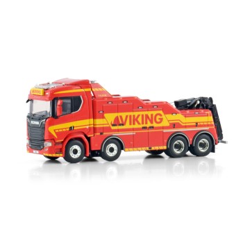 WSI 01-4528 Scania R Normal CR20N 8x4 Falkom Wrecker Tow Truck - Viking - Scale 1:50
