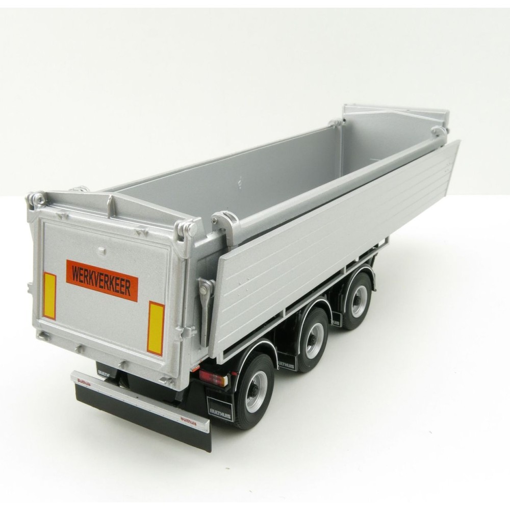 WSI 03-1003 - Bulthuis Asphalt and Sand 3-Axle Alu Kipper Steerable Trailer - Scale 1:50