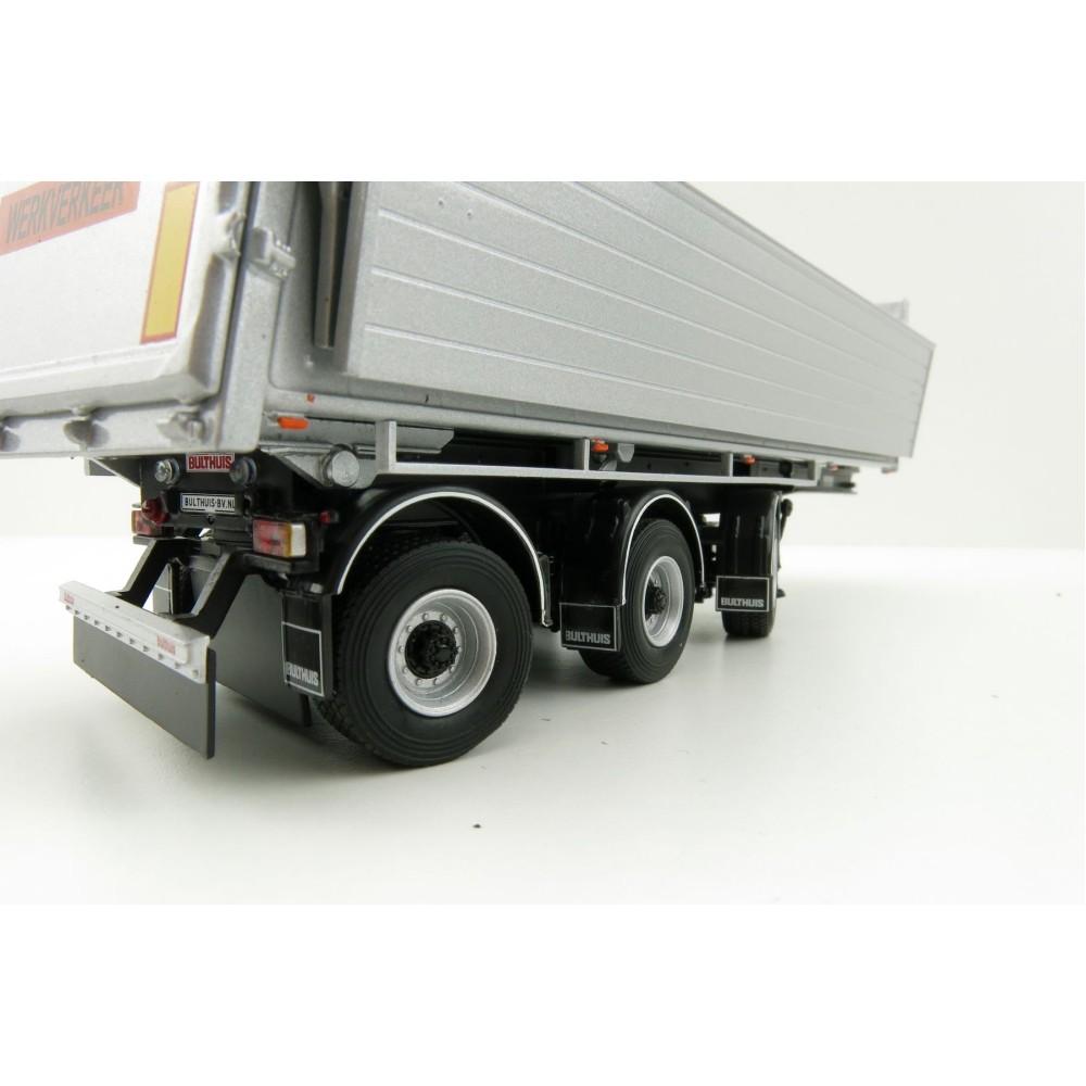 WSI 03-1003 - Bulthuis Asphalt and Sand 3-Axle Alu Kipper Steerable Trailer - Scale 1:50